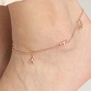 Compre Tobilleras/Payals de Plata 925 100% Auténtica para Mujeres y Niñas, Chapadas en Oro de 14k con un Bonito Diamante, Material Principal: Oro - Product Image 5