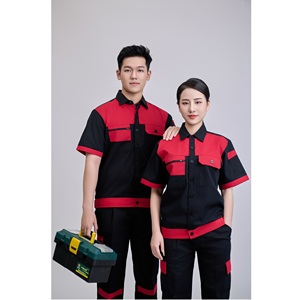 Vêtement de travail en tissu TC de sécurité, durable, fabriqué au Vietnam, FMF, haut pour femme noir et rouge à manches courtes, respirant, confortable, nouveau, haute visibilité - Product Image 4
