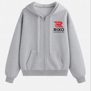 เสื้อฮู้ดซิปโอเวอร์ไซส์สำหรับผู้หญิง ผ้าฝ้าย 100% สำหรับฤดูหนาว เหมาะสำหรับเล่นกีฬาและออกกำลังกาย พร้อมบริการพิมพ์ลายดิจิทัลแบบ OEM - Product Image 2