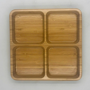 Plateau de service de luxe en bambou 23x23x3 cm Portable et léger avec finition peinte durable pour la restauration Made in Vietnam - Product Image 2