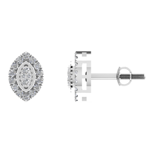 Luxury Moissanite <b>Stud</b> <b>Earrings</b> 950 Platinum <b>Fine</b> Jewelry Marquise Cluster Design Luxury Look Wedding Anniversary Party - Product Image 1