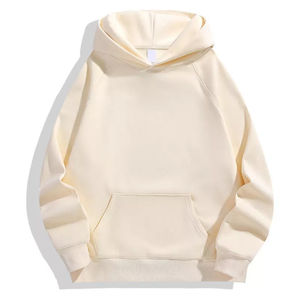 Venta al por mayor de excelente calidad sudaderas con capucha 100% algodón pullover sudadera de gran tamaño de lana de gran tamaño de manga larga - Product Image 3