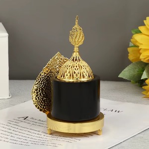 Brûleur d'encens or fini arabe Design Table pièce maîtresse décorative parfum naturel écologique fait à la main longue durée - Product Image 3