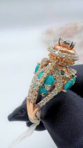 Bague de fiançailles élégante et luxueuse en or massif 14 carats et 18 carats, diamants naturels taille brillant certifiés par un tiers - Product Image 6