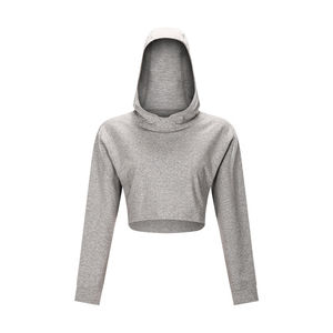 Sweat à capuche court pour femmes de haute qualité à la mode pull à capuche sweats tissu polaire mince pour l'hiver sweats à capuche - Product Image 3