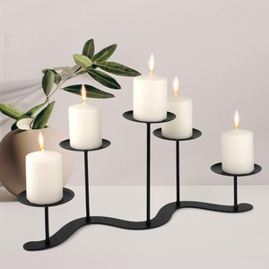 Candle <b>Holder</b> With <b>Glass</b> Pits on Metal Base With Customized Color and Sizes With Great Quality at Wholesale Prices - Product Image 4