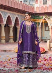 Attrayant Ethnique Incroyable Couleur Premium Chinon Avec Broderie Salwar Costume Femme Mode De L'Inde Au Prix De Gros - Product Image 2