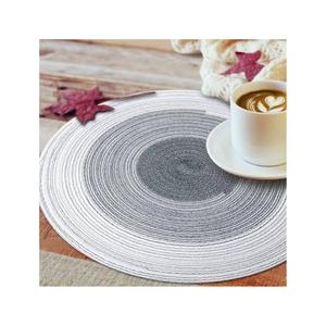 Set de table en coton et lin couleur pêche pastel, 32x45cm, texture douce, certifié OEKO-TEX, produit orienté vers l'exportation en Inde - Product Image 3
