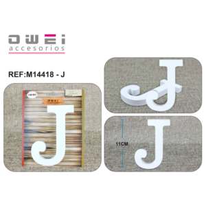 Letra de madera blanca 11cm1 2u/c Decoración elegante de letrero de pared - Product Image 1