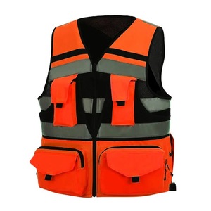 Vêtements de sécurité réfléchissants personnalisés Gilet de sécurité Vêtements haute visibilité avec poches multiples Veste fluorescente imperméable Gilet tactique - Product Image 5
