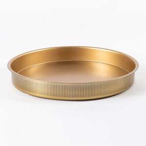 Plateau rond en aluminium d'or de vente chaude dans de haute qualité du fabricant et de l'exportateur indiens - Product Image 1