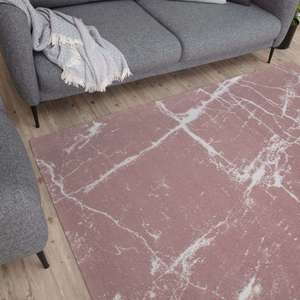 Alfombra Moderna de Poliéster para Oficina, Color Rosa Carina, Marca Netline, Hecha a Máquina - Product Image 6