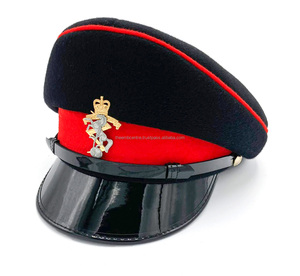 Casquette brodée à la main, chapeau d'uniforme marine personnalisé, bordure argentée, couvre-chef professionnel pour tenue de cérémonie en provenance du Pakistan - Product Image 1