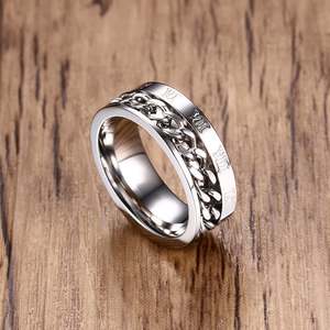 Anillo de Boda para Hombre Jeulia, Giratorio, con Números Romanos, de Acero Inoxidable - Product Image 2