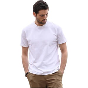 Camiseta de Algodón Lisa para Hombre, Cuello Redondo, Manga Corta, Cómoda, Transpirable, Ligera, Informal, Precio de Fábrica, Suministro al por Mayor - Product Image 1