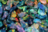 Opale noire brute naturelle éthiopienne non taillée, gemmes Mehrajudin MG-NU018 de haute qualité à jeu de couleurs unique, 1,5 carat