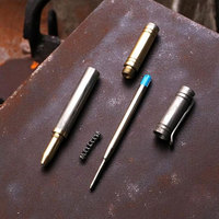 Stylo en acier de Damas, fait main, stylo en métal de luxe, instrument d'écriture fluide, pour le marché des cadres dirigeants, des entreprises et des cadeaux
