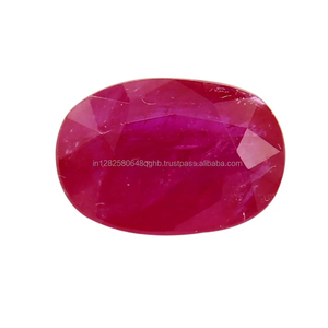 พลอยทับทิมสีแดงธรรมชาติทรงรีเจียระไนแบบเหลี่ยมเพชรพลอย คัลเลอร์พีเจียนบลัด คอรันดัม คริสตัล สำหรับทำแหวนแบบโซลิแทร์สั่งทำพิเศษ - Product Image 5