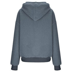 Sweat à capuche d'hiver en molleton personnalisé pour hommes sweats à capuche moelleux d'automne pour hommes pullover à poches personnalisées en coton mélangé - Product Image 5