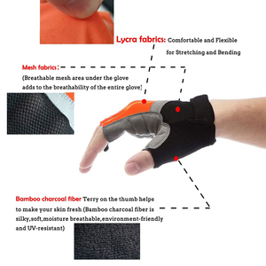 ถุงมือขี่จักรยานสำหรับผู้ชาย, ถุงมือขี่จักรยานแห้งเร็วติดป้ายได้ตามต้องการอุปกรณ์จักรยานเสือหมอบ - Product Image 3