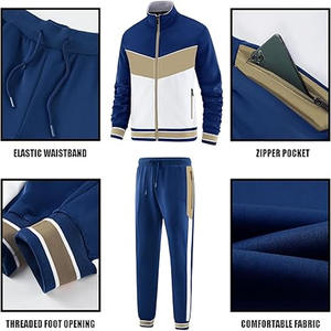 Ensemble de sweats à capuche de haute qualité pour hommes survêtement à capuche zippé personnalisé en coton épais 500gsm pour hommes fabriqué par robe de sport - Product Image 5