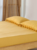 Drap-housse en pur coton 100% de qualité supérieure et drap plat en plastique durable élastique anti-rides qualité longue durée