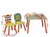 Ensemble de table et 4 chaises pour enfants Hauteur Ensemble de table d'étude pour enfants