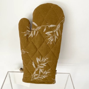 Floral Print 100% Cotton <b>Oven</b> Mitts Vibrant Quilted Kitchen <b>Gloves</b> Safe Premium Quality Utility Wear Sustainable Reusable - Product Image 3