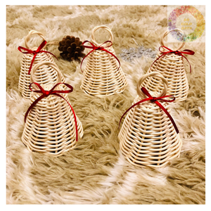 Adornos colgantes de árbol de Navidad de ratán bohemio hechos de vid natural para ideas de decoración de vacaciones de granja - Product Image 6