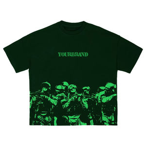 Personalizado 100% algodón 250 Gsm Oversized Boxy Drop Shoulder ácido lavado pesado desgastado Puff técnica impresa camiseta de los hombres - Product Image 6