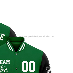 Veste universitaire personnalisée de marque exclusive en laine sur mesure avec col montant logo brodé sur le devant modèle coupe-vent respirant MCACVJ-211 - Product Image 4