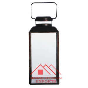 Lanterne à bougie avec poignée pour décor de mariage Accueil Hôtels et restaurants Bougeoirs noirs antiques Sol moderne - Product Image 2