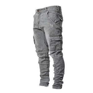 Nuevo 2025 High Street Fashion Multi-Bolsillo Workwear Cargo Casual Wear Pantalones Hombres Cargo Pant Pantalones vaqueros de alta calidad para hombre - Product Image 3