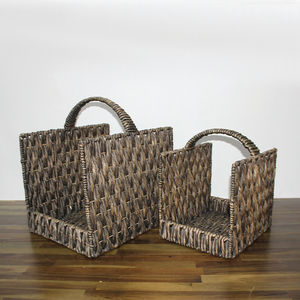 Artex Dong Thap Rustic Eco-friendly Water <b>Hyacinth</b> Multifunction Storage Firewood Holder Decorative <b>Basket</b> - Product Image 5