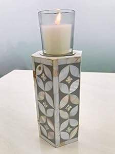 Handmade Hexagon Mother Pearl Modern Art Antique Eco-Friendly Aromatic Candle Holder Home Decoration Specials for Ramadan Best - Product Image 6