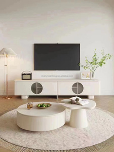 Sang Trọng Bằng Đá Cẩm Thạch TV Đơn Vị Đứng Gỗ Fluted Hội Đồng Quản Trị Thiết Kế Giải Trí Trung Tâm Bảng Lưu Trữ Tủ Cho Phòng Khách Đồ Nội Thất - Product Image 5