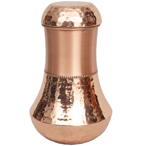 Diamant coupe Design élégant élégant cuivre bouteille d'eau pot de chevet pour le stockage chambre bocaux bureau décoration cuivre Carafe - Product Image 2