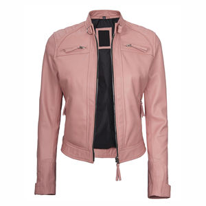 แจ็กเก็ตหนังแขนยาวกันลมสำหรับสตรีทแวร์วัสดุผ้าใบระบายอากาศสวมใส่สบายดีไซน์ไม่เหมือนใคร - Product Image 5