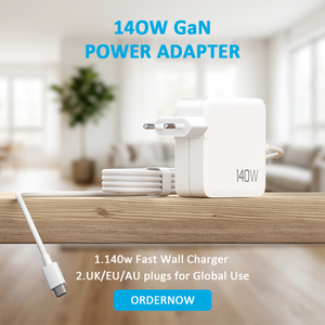 140W GaN <b>USB</b> C PD 3.1 Fast Charger 28V 5A Wall <b>Adapter</b> with Cable for MacBook Dell HP Lenovo CE FCC RoHS - Product Image 2