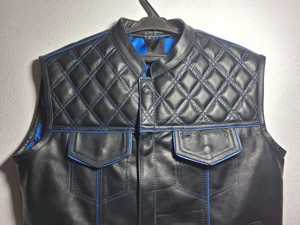 2025 estilo único hombres Casual Cool moda nuevo precio al por mayor Chaleco de cuero de motocicleta para hombres - Product Image 3