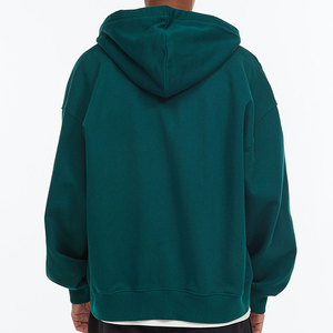 Sweat-shirt à capuche avec fermeture éclair imprimé en relief 3D avec logo personnalisé, polyester/coton, broderie, coupe classique, manches longues, hiver, uni, teinture unie - Product Image 4