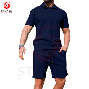 Wholesale Custom Summer New Arrival Sportswear Gym Tracksuit and Shorts 2 Piece Shorts Men T Shirt <b>Set</b> - Product Image 1