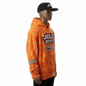 Sweat-shirt de haute qualité 420 GSM en tissu molletonné en coton brossé délavé à l'acide avec logo brodé personnalisé, sweat-shirt basique - Product Image 4