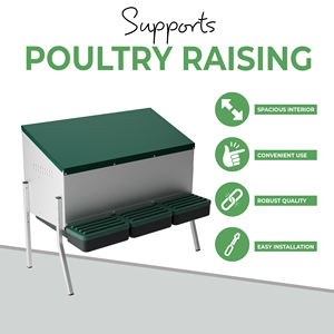 MG03-WS Nid de ponte pour 15 poules avec trois compartiments, pieds en métal et structure surélevée pour protéger les œufs des picots - Product Image 6