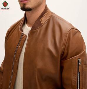 Chaqueta de Motociclista de Cuero Auténtico para Hombre, Corte Ajustado, Chaqueta de Motociclista de Cuero con Cremalleras, Elegante Chaqueta de Motociclista de Piel de Cordero para Hombre - Product Image 5