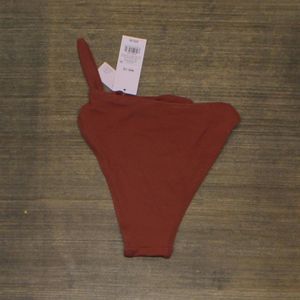 Wild Fable Set Bikini Floreale da Donna in Piqué, Top Bandeau e Slip a Vita Alta, Taglia XXS, Stile Cheeky, per l'Estate e la Spiaggia, 2 Pezzi, Colore Ruggine XL - Product Image 3