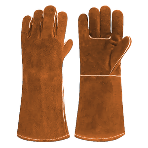 CE CAT Ll Certificado Jet Black Split Guantes de soldadura de cuero de vaca Forro polar completo Equipo de protección personal para brazo de mano - Product Image 3