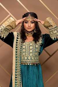 ชุดเดรสแบบอัฟกันคุชีบันจารา คุณภาพดีที่สุด ผ้าสั่งทำพิเศษ กระดุมแบบติดแน่น ตกแต่งด้วยลูกไม้ปักลาย ไซส์ XS ขายส่งแบบดั้งเดิม - Product Image 4