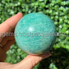 Sphère de cristal d'amazonite naturelle de qualité supérieure |   Boule de pierre de guérison Feng Shui avec taille personnalisée |   Prix d'usine en gros - Product Image 4