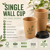 Vaso de Papel de Pared Simple, No Tóxico, Certificado para Uso Alimentario, Extra Alta Calidad, para Fiestas y Eventos al Aire Libre